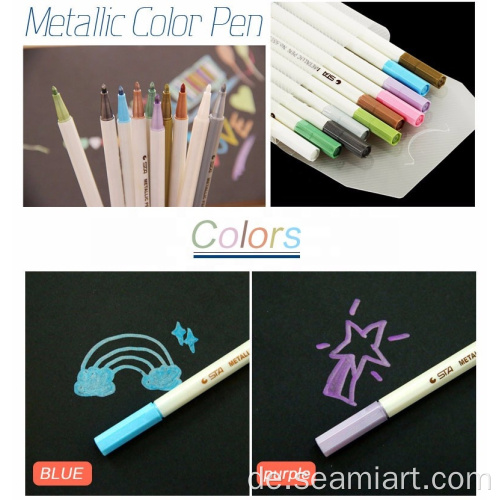 Metallische Marker permanente Kalligraphie Malerei Set Set